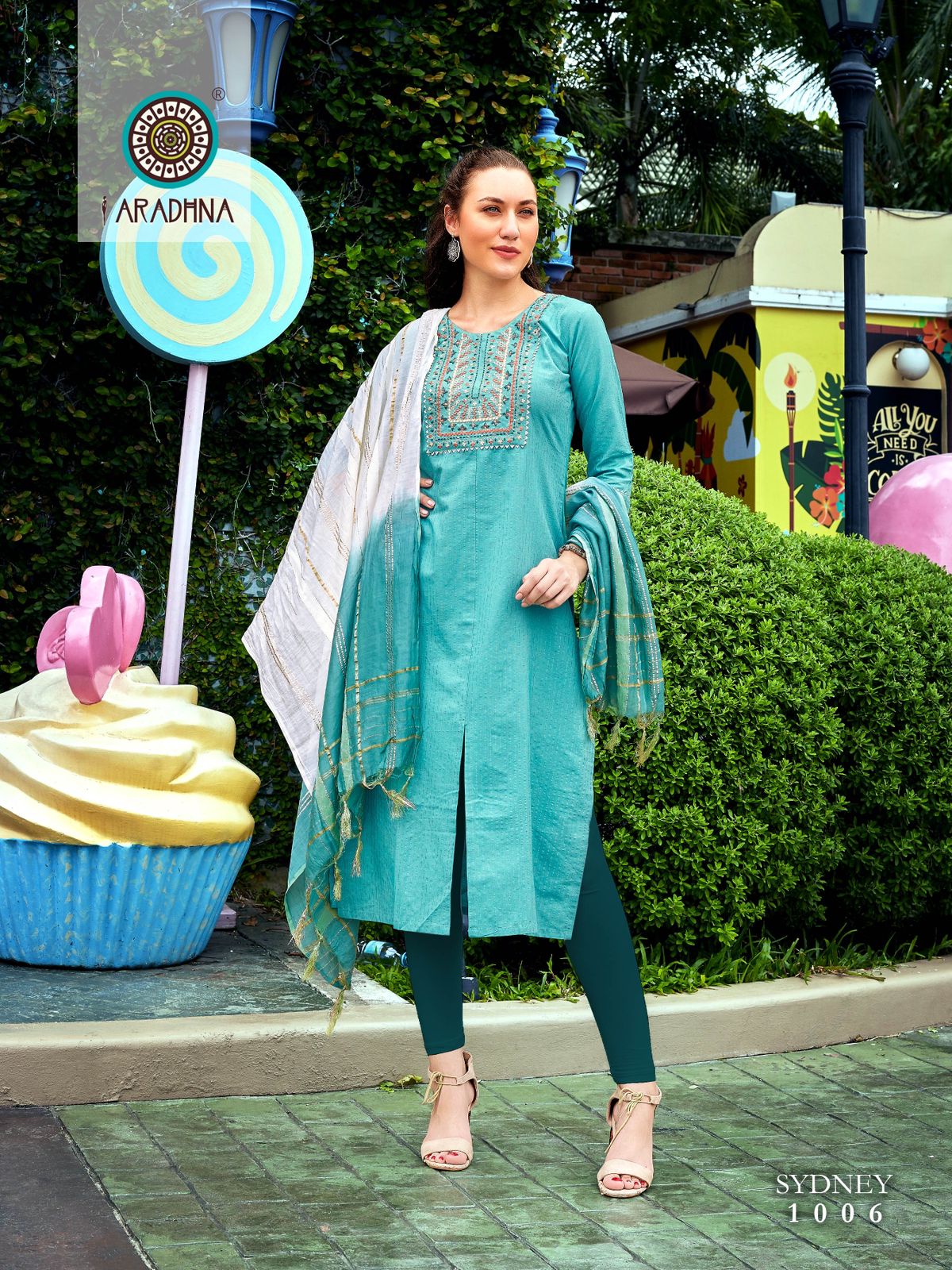 Aradhna Sydney Vol 1 Wholesale Cotton Kurtis With Dupatta Catalog